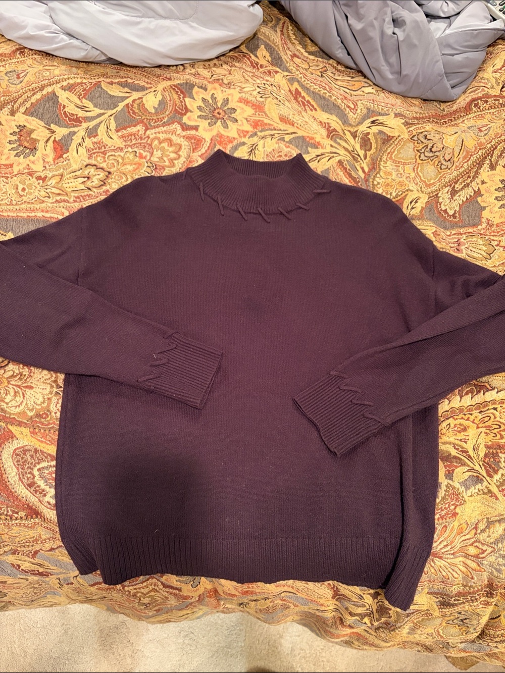 Tahari Plum Turtleneck Sweater